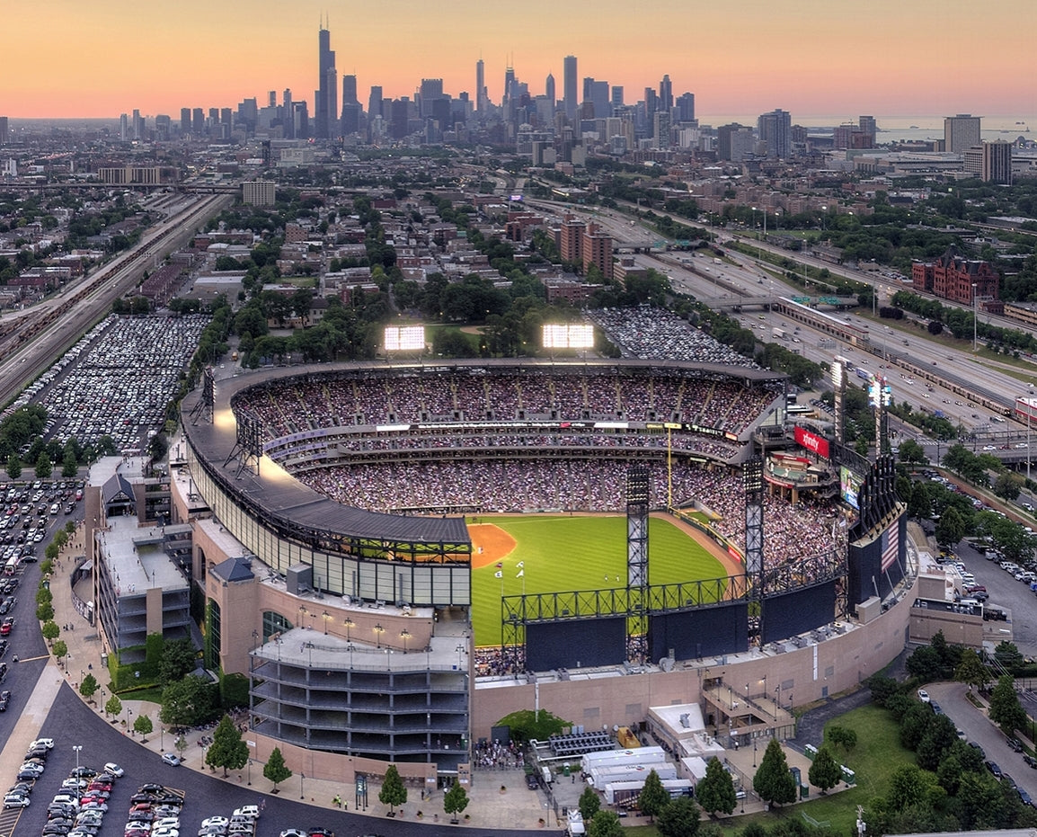 Us Cellular Field Stadium Aerial View In Chicago Stock Photo
