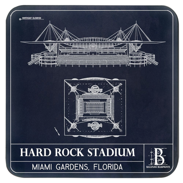Hard Rock Stadium Coasters (Set of 4)
