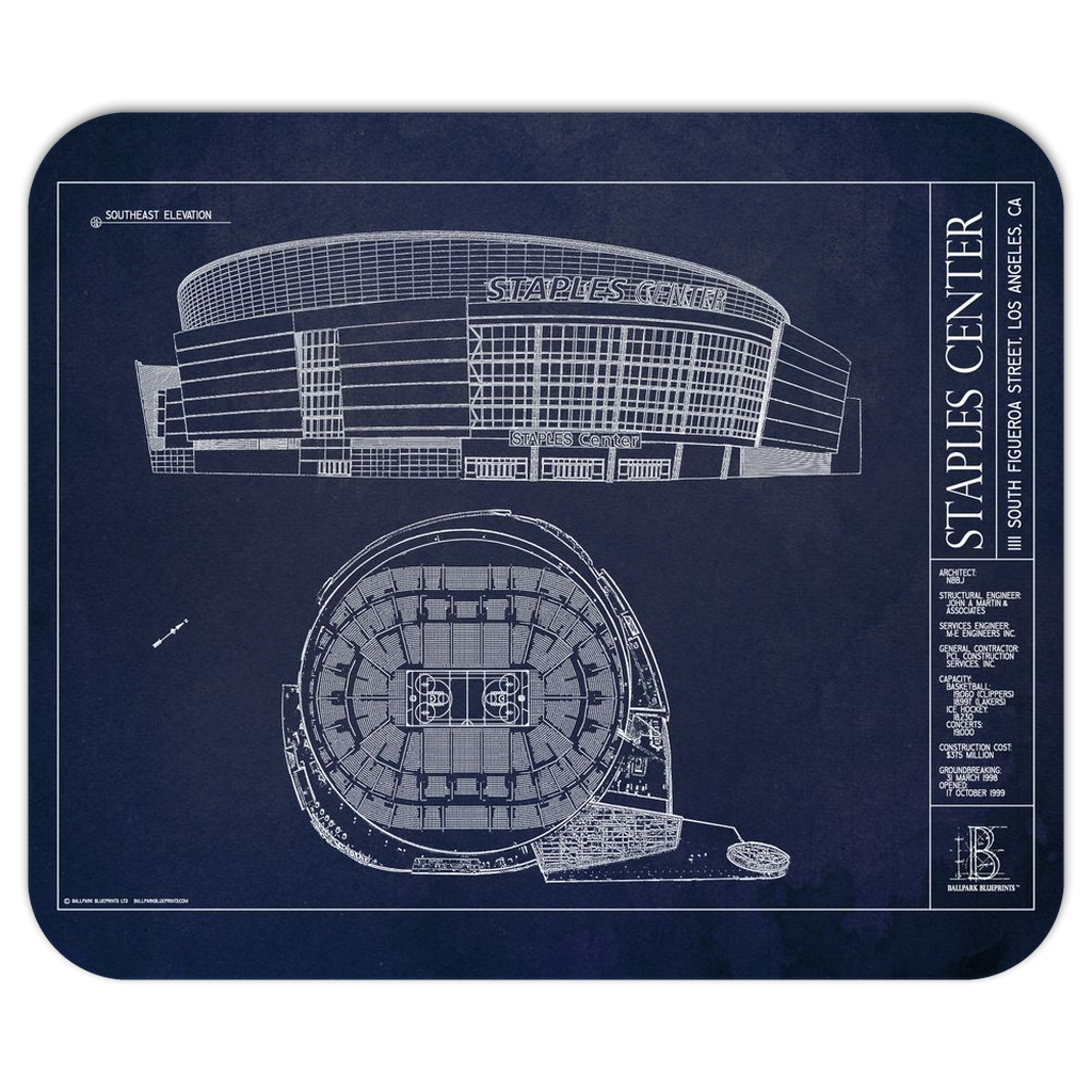 Staples Center Mousepads Ballpark Blueprints