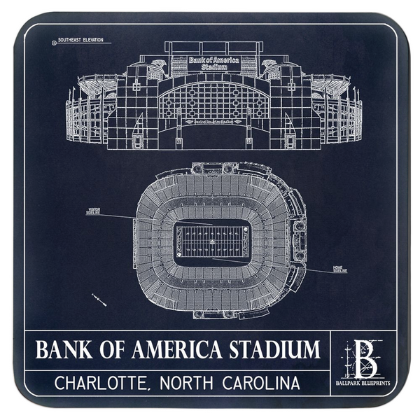Bank of America Stadium Coasters (Set of 4)
