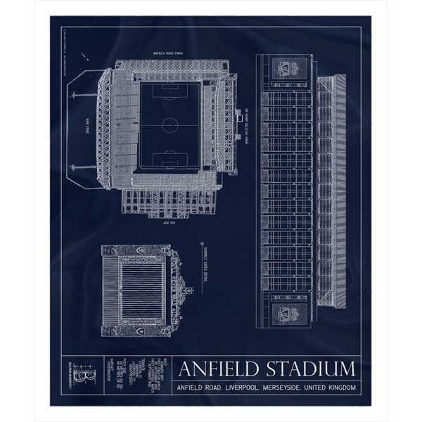 Anfield Stadium Fleece Sherpa Blanket