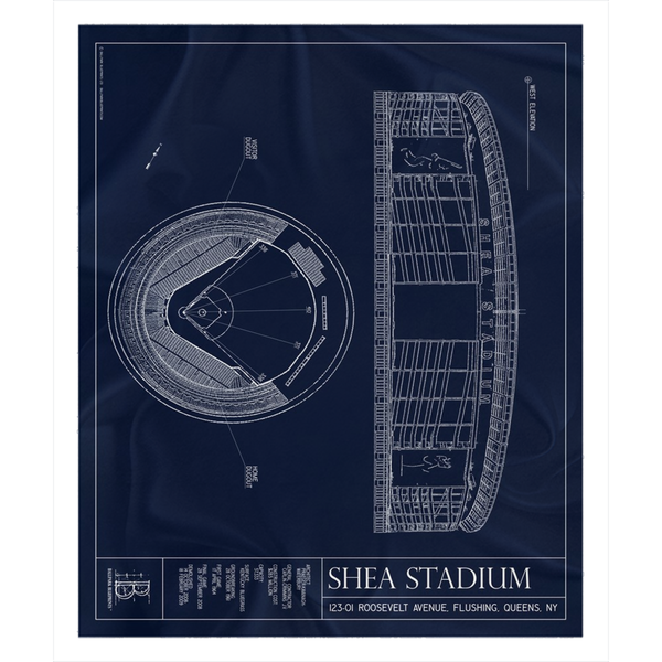 Shea Stadium Fleece Sherpa Blanket