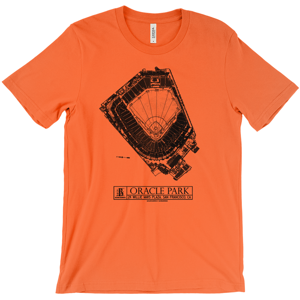 San Francisco Giants - Oracle Park (Orange) Team Colors T-Shirt – Ballpark  Blueprints