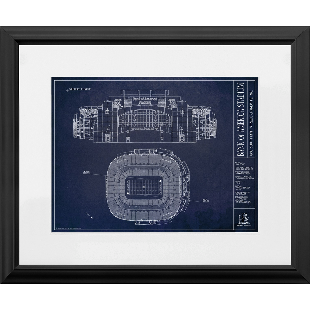 Carolina Panthers Bank of America Stadium Framed Print