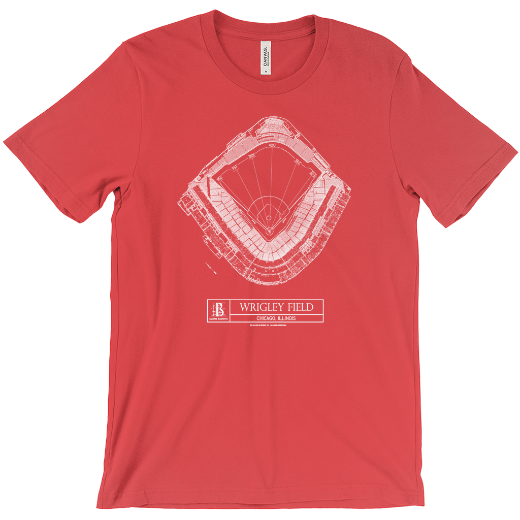 Chicago Cubs - Wrigley Field (Red) Team Colors T-Shirts – Ballpark  Blueprints