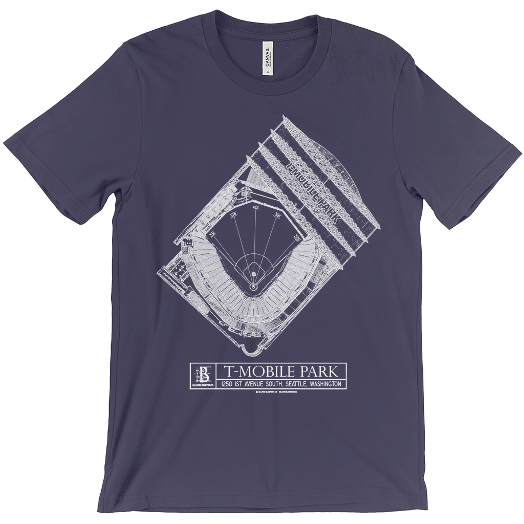 Seattle Mariners - T-Mobile Park (Northwest Green) Team Colors T-shirt –  Ballpark Blueprints