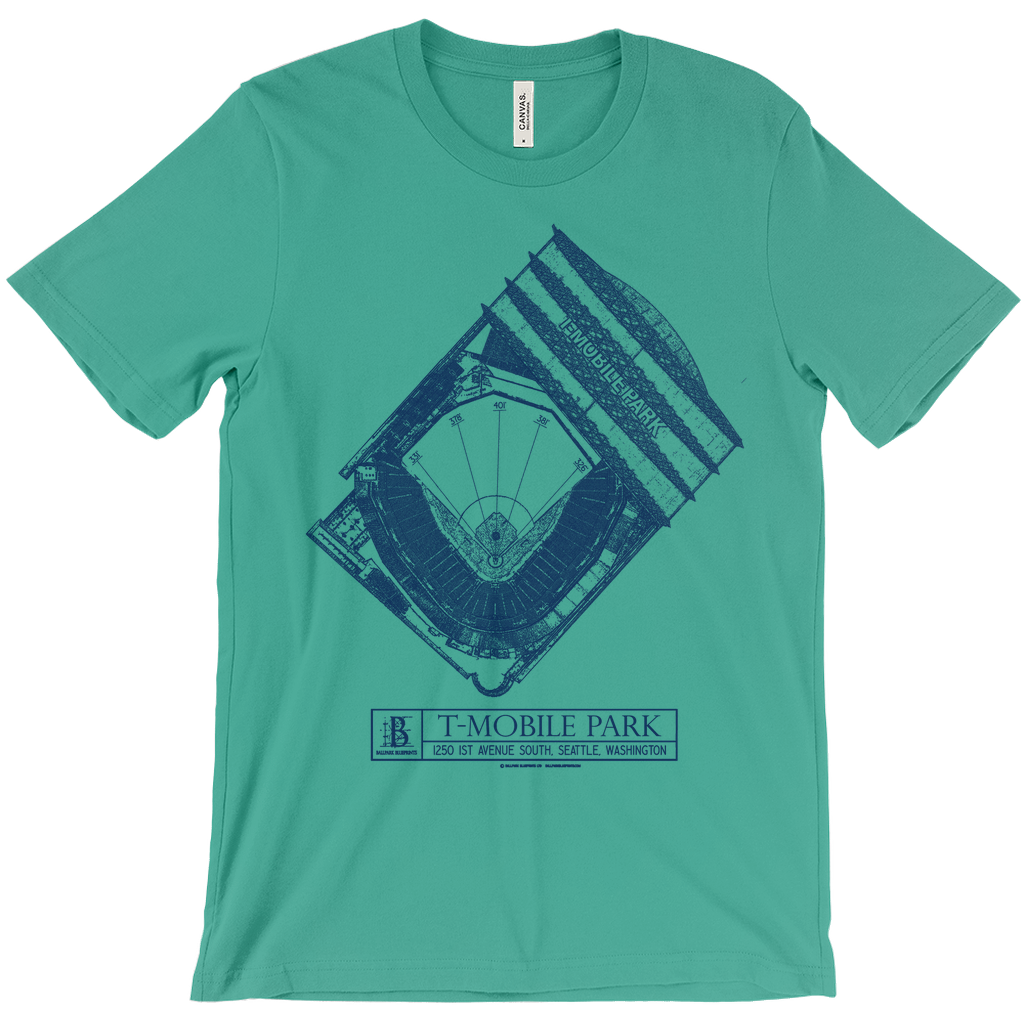 Seattle Mariners - T-Mobile Park (Northwest Green) Team Colors T-shirt –  Ballpark Blueprints