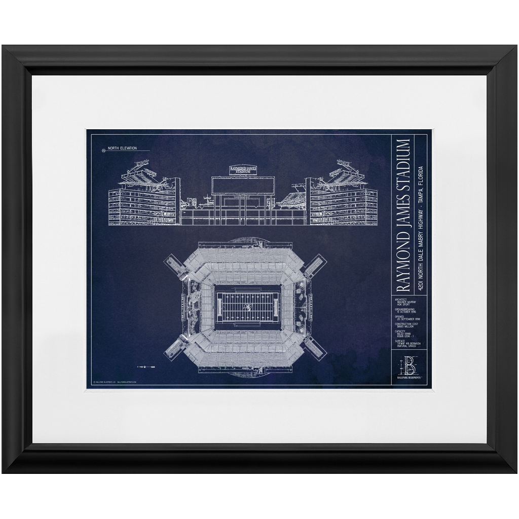 Vintage Tampa Bay Buccaneers - Raymond James Stadium Print