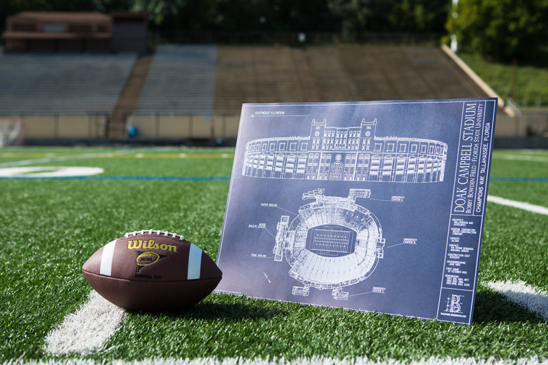Need a unique gift for the Seminoles fan who has it all? Our Ballpark Blueprint of Doak Campbell Stadium is will go great with his FSU memorabilia.