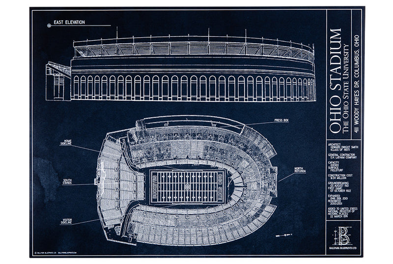 This unframed blueprint of Ohio Stadium is a one-of-a-kind gift for the future OSU student. 