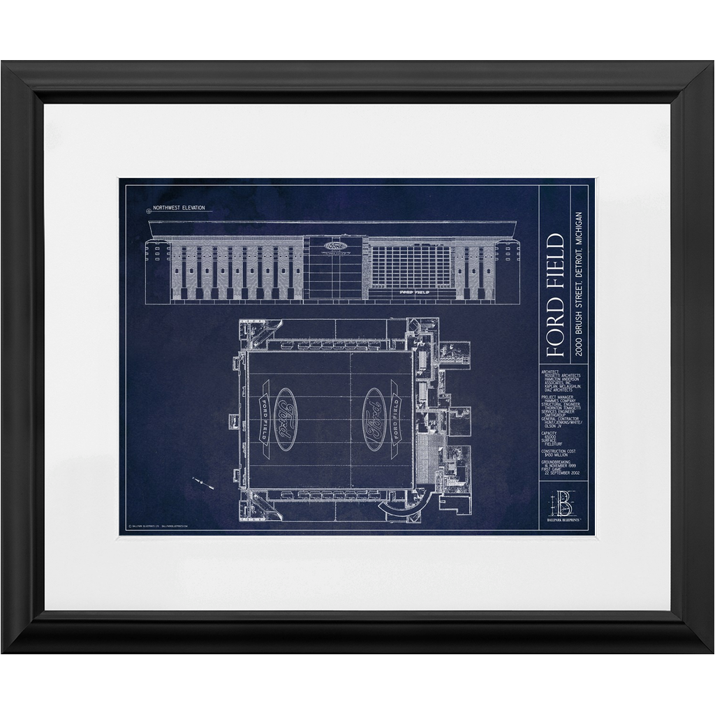 Team Sports America Detroit Lions Digital Rectangle Wall at