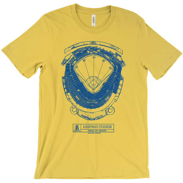 Kansas City Royals - Kauffman Stadium (Gold) Team Colors T-shirt