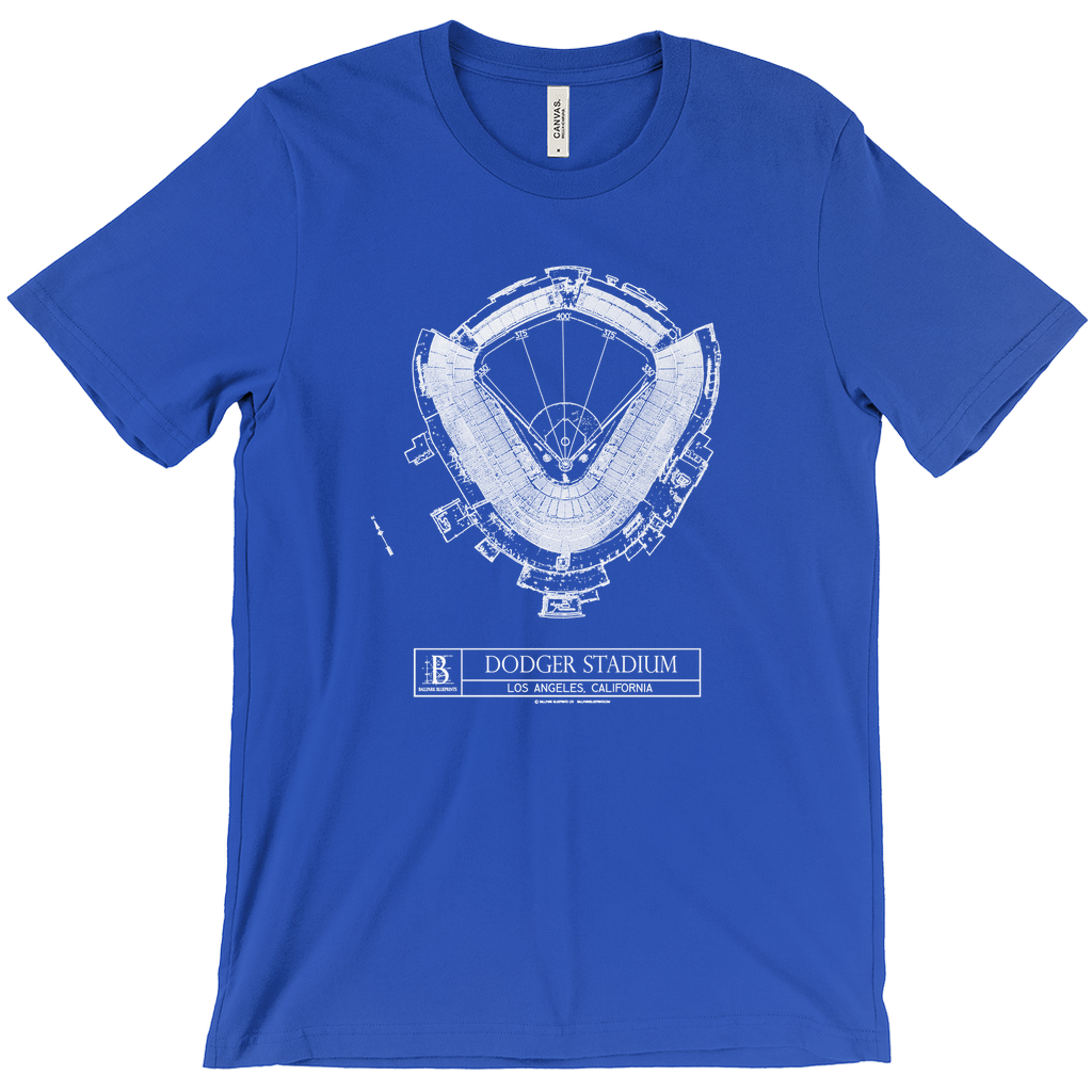 LA Dodgers - Dodger Stadium (Dodger Blue) Team Colors T-shirt – Ballpark  Blueprints
