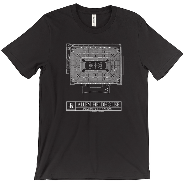 Kansas Jayhawks - Allen Fieldhouse (Plan) Unisex T-shirt