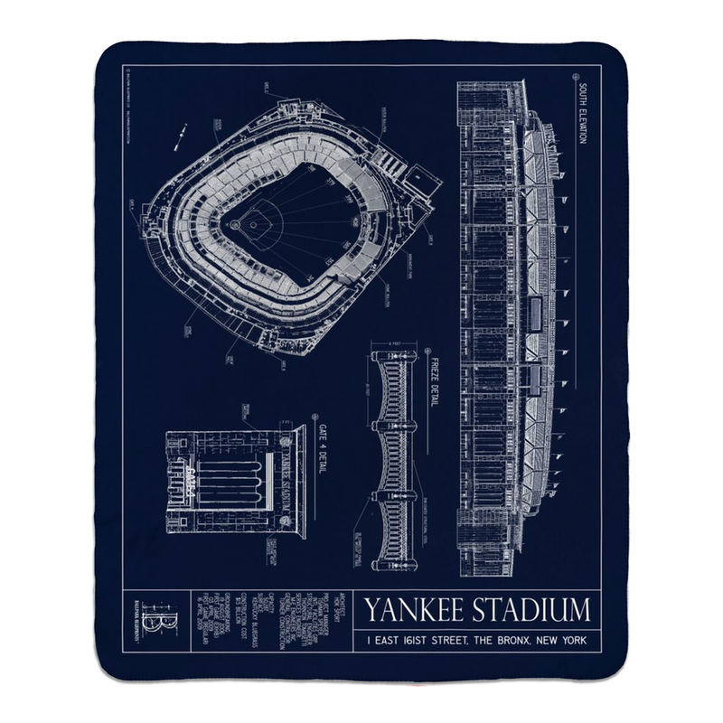 Yankee Stadium Fleece Sherpa Blanket