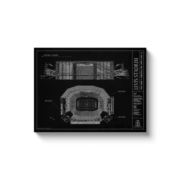 Levi's Stadium 18x24" Canvas Wrap - Black