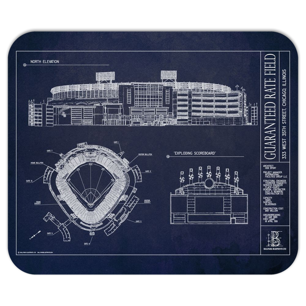 Guaranteed Rate Field Mousepads – Ballpark Blueprints