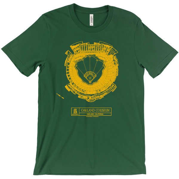 Oakland A's - Oakland Coliseum (Green) Team Colors T-Shirt