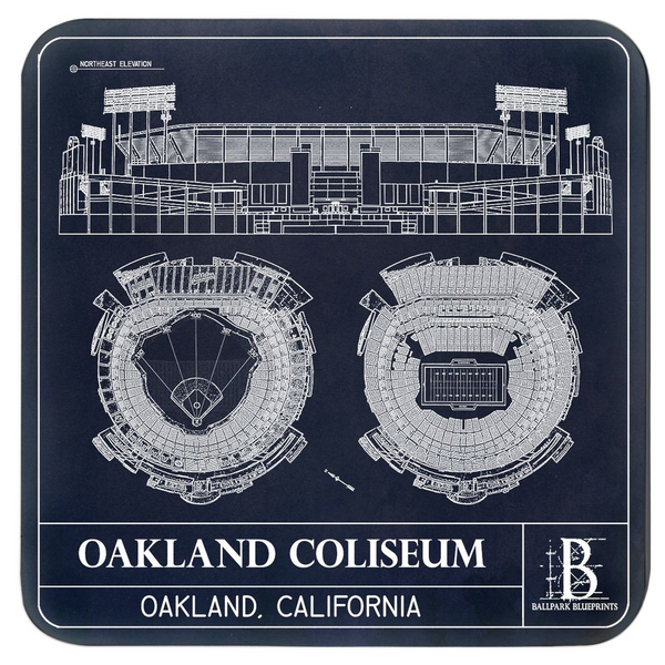 Oakland Coliseum Coasters (Set of 4)
