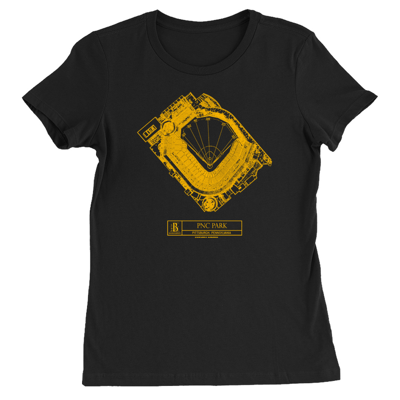 PNC Park Plan View Team Colors Womens T-Shirts