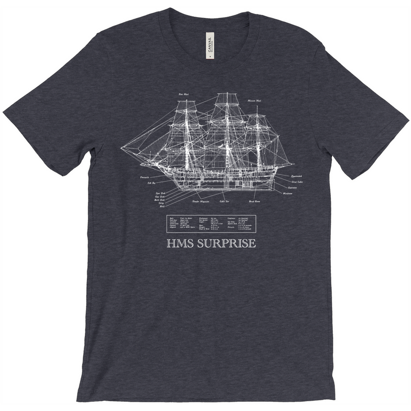 HMS Surprise Unisex T-Shirts (Heathered)