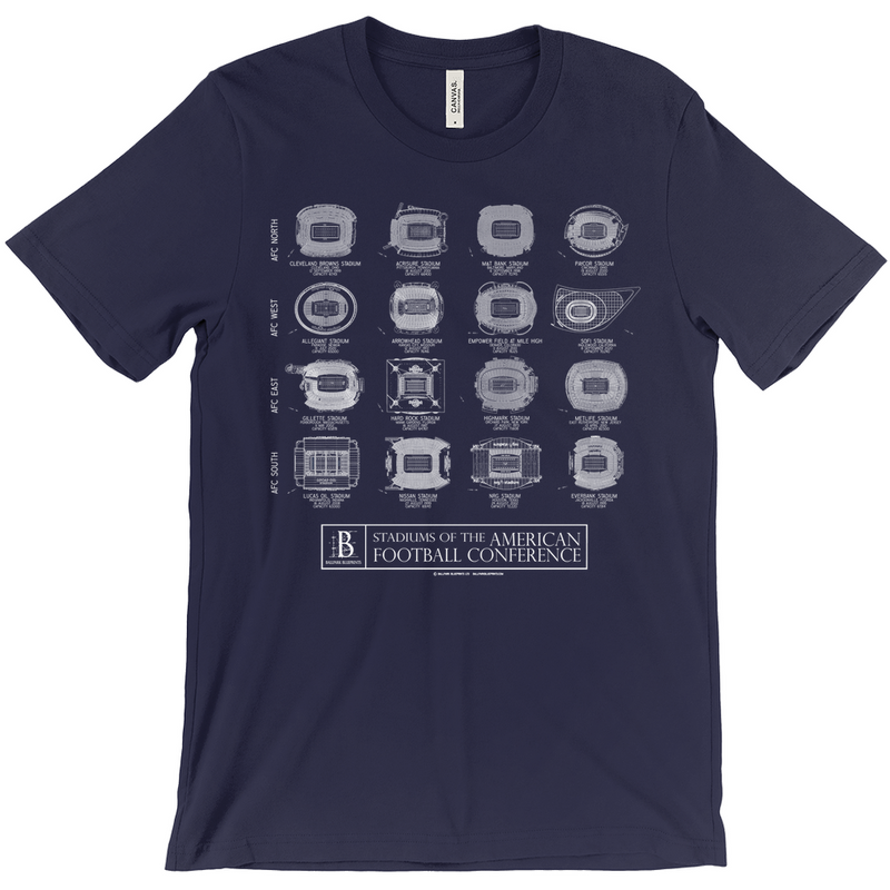Stadiums of the AFC Unisex T-Shirts