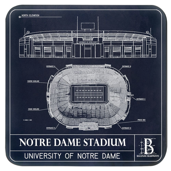 Notre Dame Stadium Coasters (Set of 4)