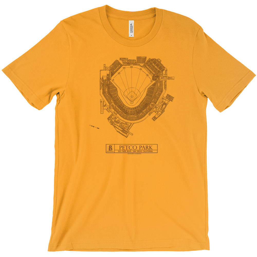 San Diego Padres Petco Park (Gold) Team Colors T-Shirts