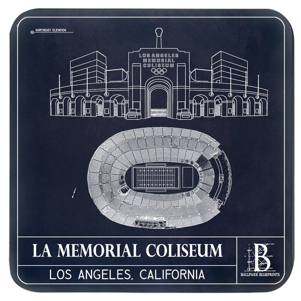 LA Memorial Coliseum Coasters (Set of 4)