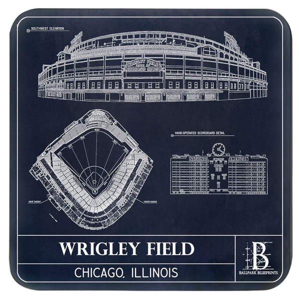 Chicago (North Side) Sports Collection Coasters (Set of 4)