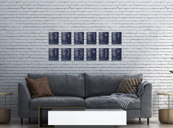 12 Template Holes 8x10" Metal Print Bundle
