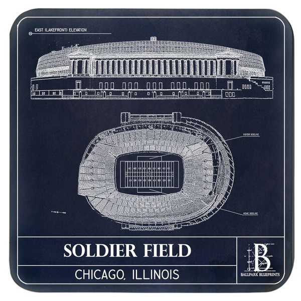 Soldier Field Coasters (Set of 4)