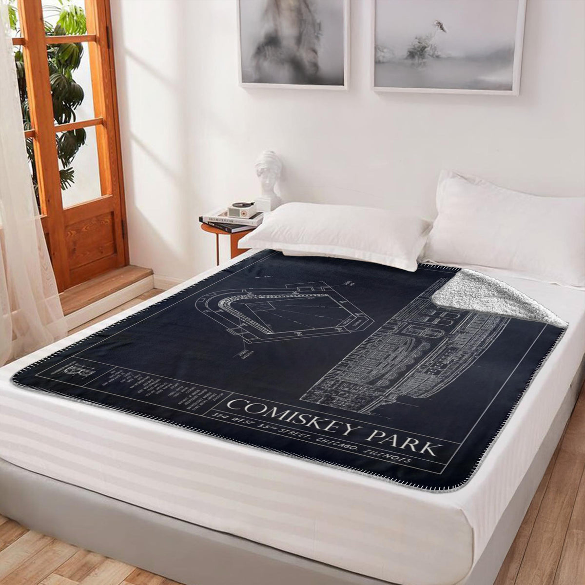 Comiskey Park Fleece Sherpa Blanket — lifestyle hero