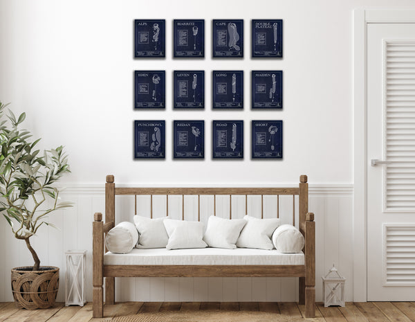 12 Template Holes 8x10" Unframed Canvas Wrap Bundle
