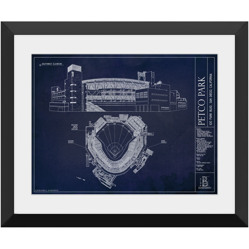 Petco Park | San Diego Padres | Padres Baseball Gifts – Ballpark Blueprints