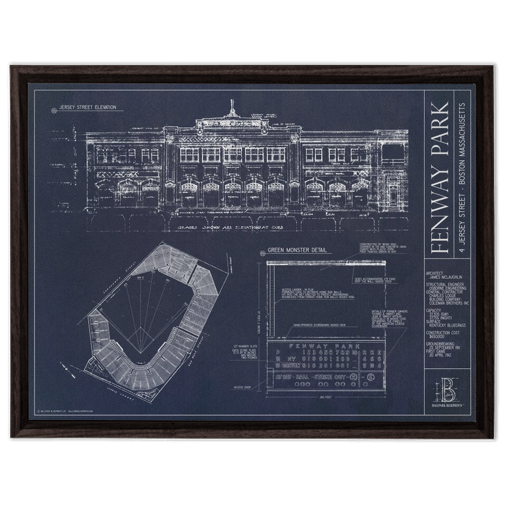 MLB フェンウェイパーク　フレーム Framed FENWAY PARK Photo BOSTON RED SOX Stadium Picture