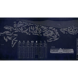 Bandon Dunes Master Map 24x48" Canvas Print