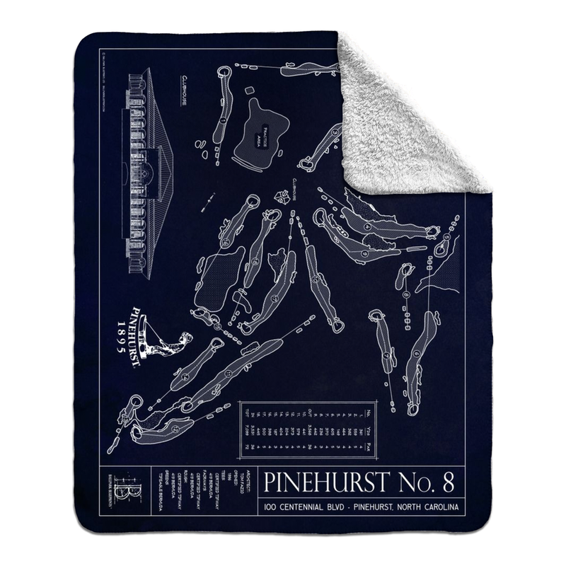 Pinehurst - No 8 - 50x60" Fleece Sherpa Blanket