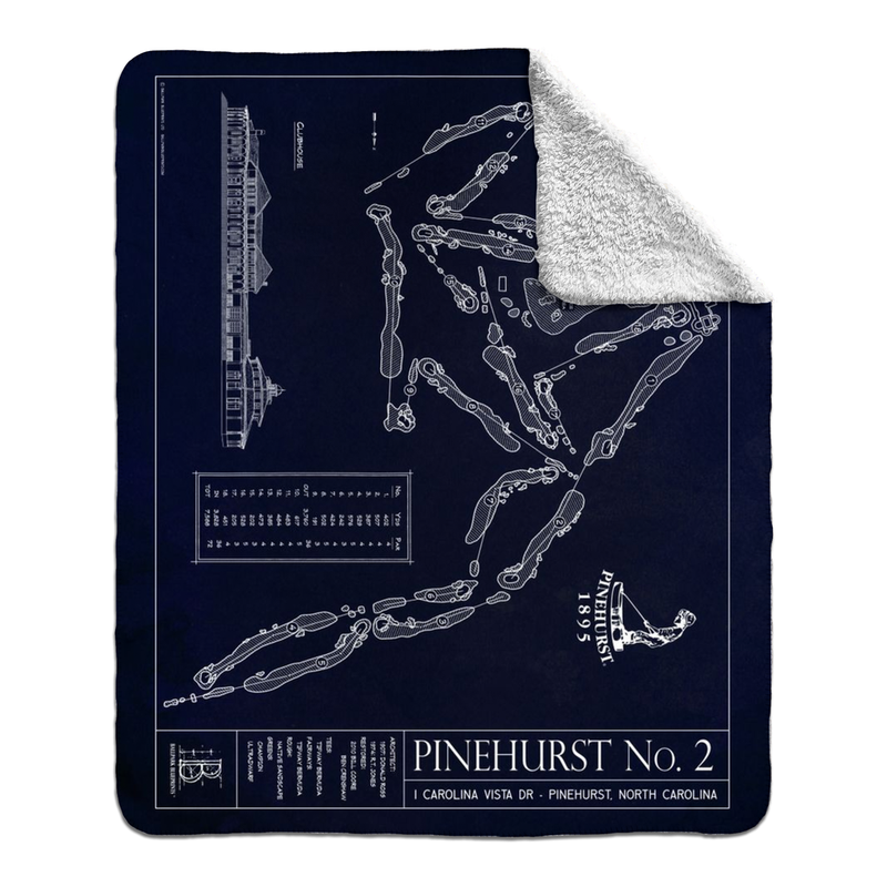 Pinehurst - No 2 - 50x60" Fleece Sherpa Blanket