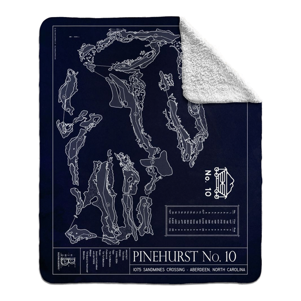 Pinehurst - No 10 - 50x60" Fleece Sherpa Blanket