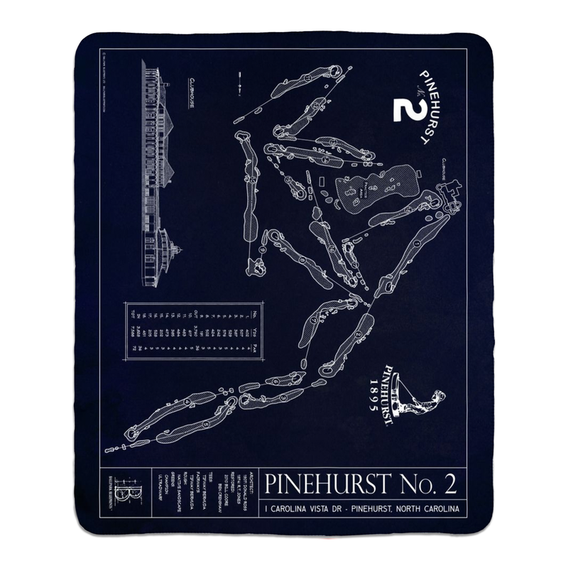 Pinehurst - No 2 - 50x60" Fleece Sherpa Blanket