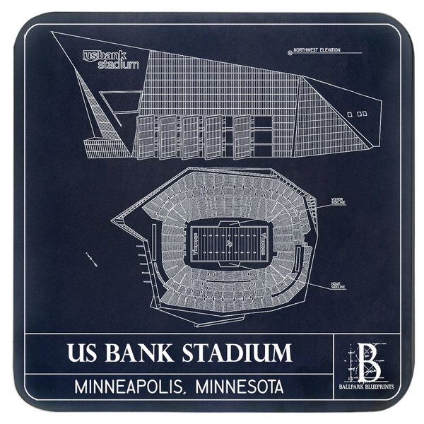 US Bank Stadium Coasters (Set of 4)