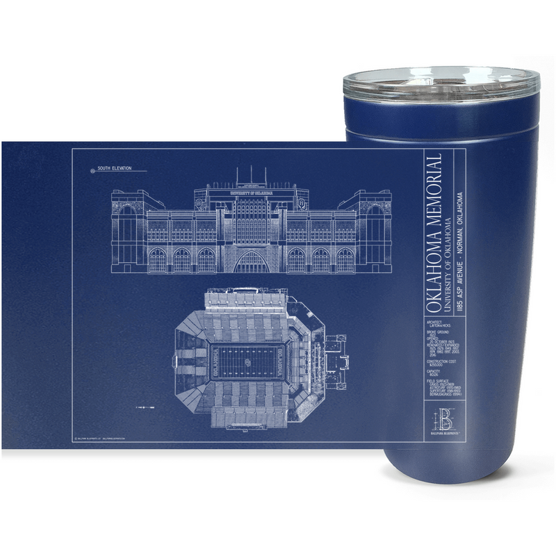 Oklahoma Memorial Stadium Stainless Steel Travel Mug