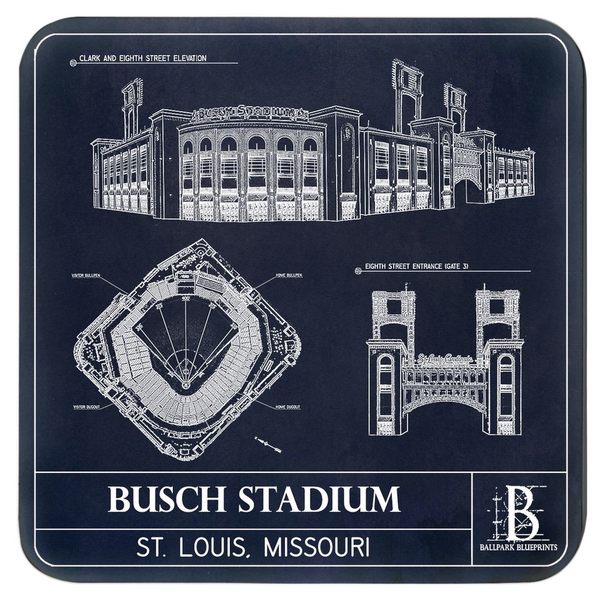 Busch Stadium Coasters (Set of 4)