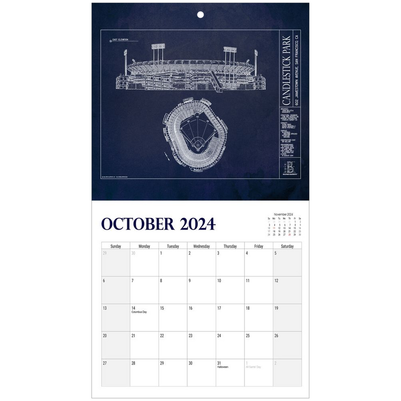 2024 Classic Ballparks Wall Calendars – Ballpark Blueprints 2024-classic-ballparks-wall-calendars-ballpark-blueprints