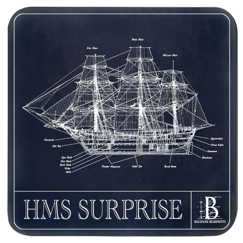 HMS Surprise Coasters (Set of 4)