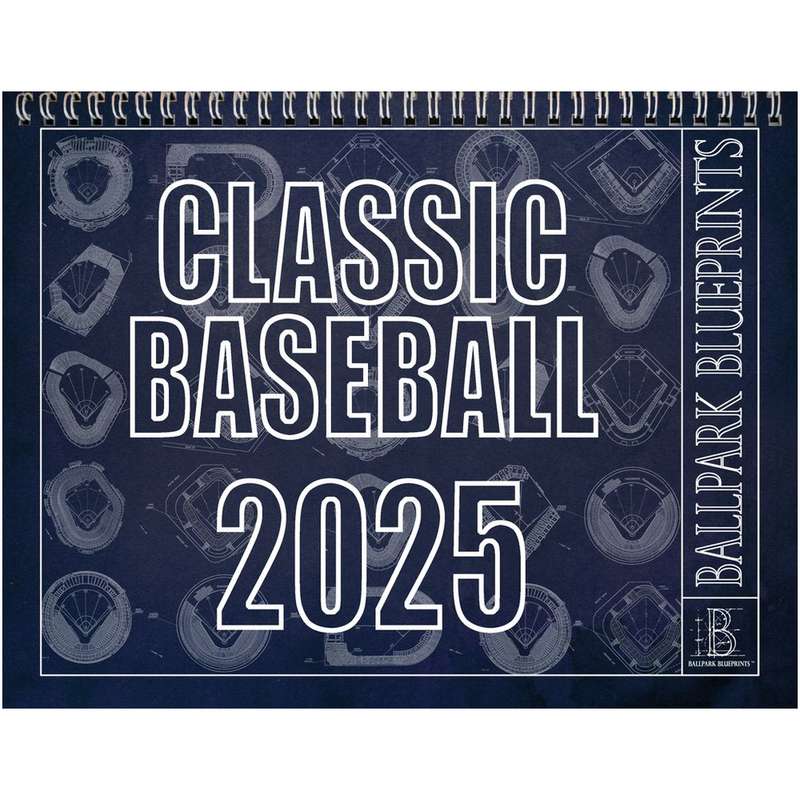 Classic Baseball 2025 Wall Calendar – Ballpark Blueprints classic-baseball-2025-wall-calendar-ballpark-blueprints
