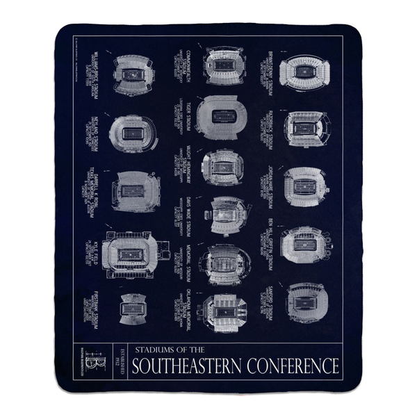 Stadiums of the SEC Fleece Sherpa Blankets