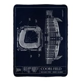 Coors Field Fleece Sherpa Blanket