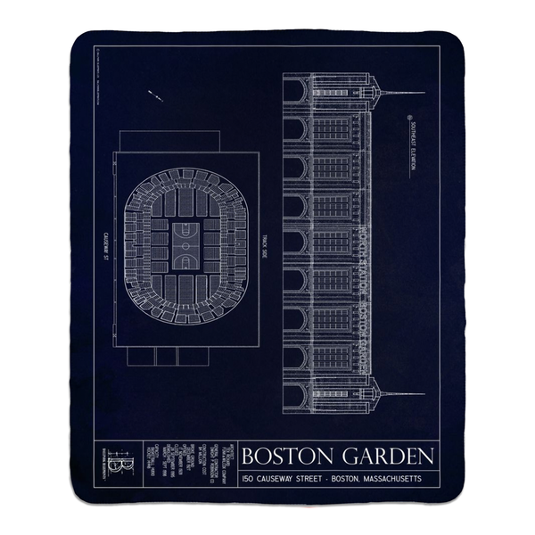 Boston Garden Fleece Sherpa Blankets